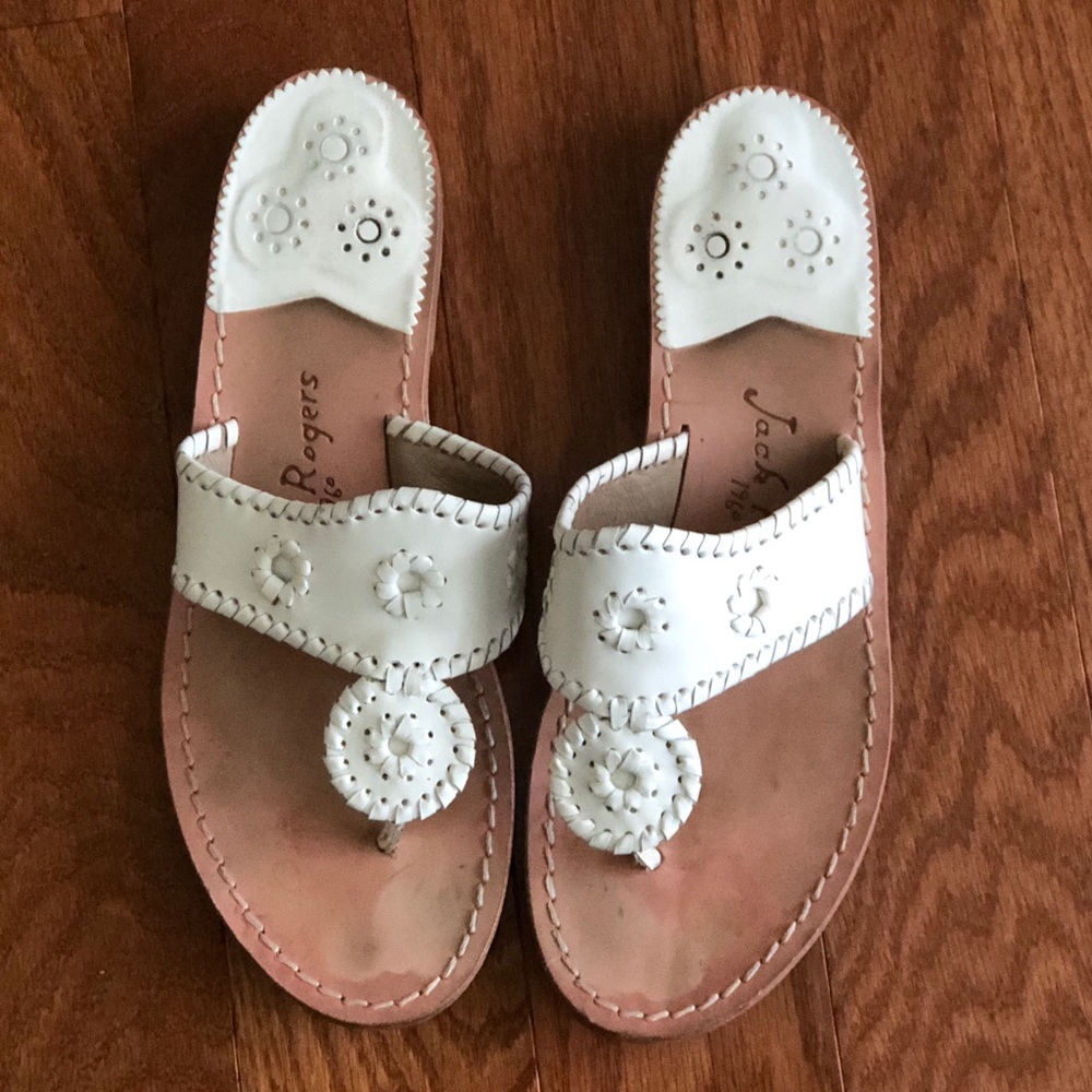 Jack Rogers White Sandals
